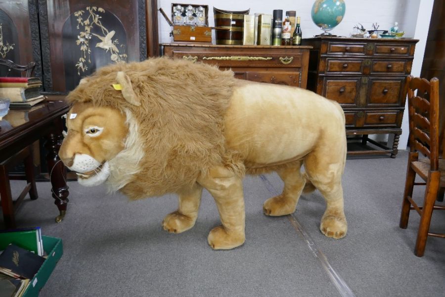 Steiff; a life sized model of a Male Lion, 165 x 99cms - Image 6 of 7