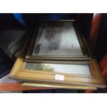 A small amount of framed and glazed pictures of country scenes