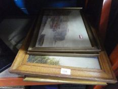 A small amount of framed and glazed pictures of country scenes