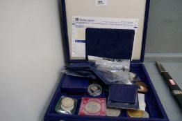 Small quantity of modern GB commemorative coins including Princess Diana silver proof coin and other