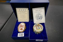 Halcyon Days enamel oval box to commemorate the Coronation of HM Queen Elizabeth II limited edition