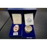 Halcyon Days enamel oval box to commemorate the Coronation of HM Queen Elizabeth II limited edition