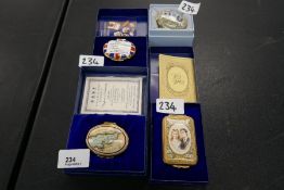 Halcyon Days, enamel oval box, 50th Anniversary of D-Day landings No. 595/750, and Andrew and Sarah