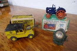 Britain's Fordson Major Tractor and Morestone AA Land Rover in fair to good condition with poor orig
