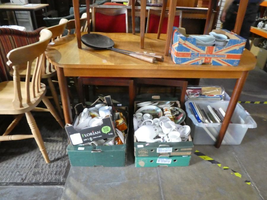 1970s Teak extending table and 6 matching chairs - Image 2 of 3