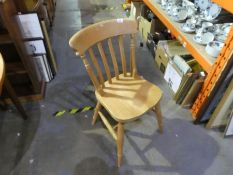 Set of 4 stripped pine dining chairs