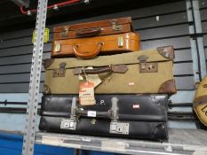 Vintage cases including canvas covered suitcases, etc, briefcases