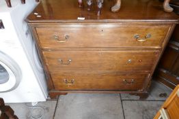 A wooden chest of 3 drawers AF