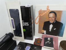 The Beatles cased CD set, Frank Sinatra and signed picture souvenir programme 1980, British Airways