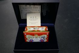 Halcyon Days enamel oblong box limited edition, to celebrate the Diamond Jubilee HM Queen Elizabeth