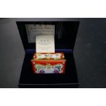 Halcyon Days enamel oblong box limited edition, to celebrate the Diamond Jubilee HM Queen Elizabeth