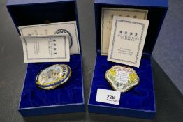 Halcyon Days, enamel oval box to celebrate wedding of Prince Edward and Sophie Rhys-Jones limited ed