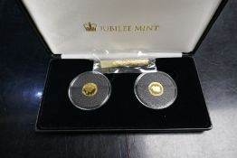 Two gold pla Jubilee Mint Commemorative coins to mark Queen Elizabeth II 90th Birthday, 2g approx, a