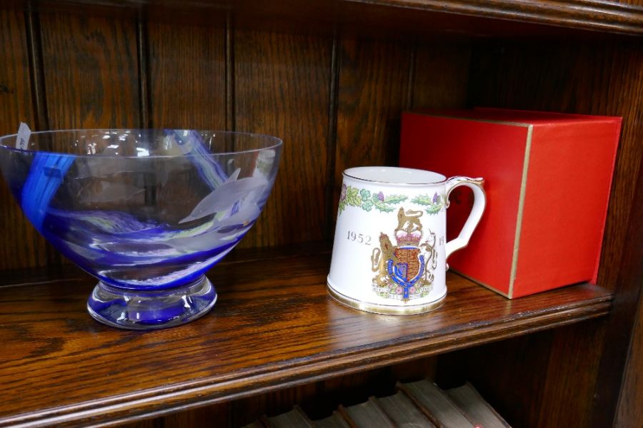 Two Beswick horses, a Caithness bowl decorated Dolphins and a Spode Coronation tankard - Image 3 of 5