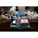 Three boxes of china and sundry