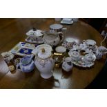 A quantity of antique English porcelain and other items