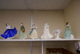 Four Royal Doulton ladies, HN2723, 4157, 2318, 2791 and 2 other items