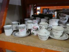 A quantity of tea ware to include Royal Doulton 'Lambethware', 'Celtic Jewell', Wedgwood, etc