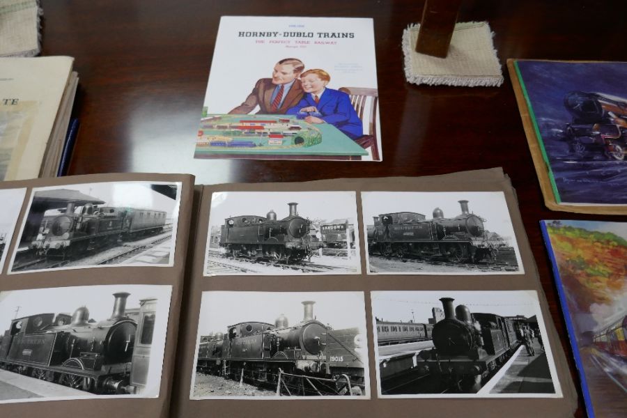 Two catalogues for Hornby Book of trains 1938 - 1940 an album of railway postcards and similar - Image 5 of 6
