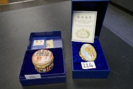 Halcyon Days, oval box to celebrate HM Queen Elizabeth II Golden Jubilee limited edition 17/750 and