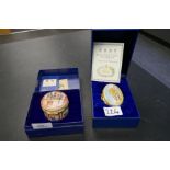 Halcyon Days, oval box to celebrate HM Queen Elizabeth II Golden Jubilee limited edition 17/750 and