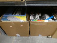 Three large boxes of LPs of various genres including Elvis