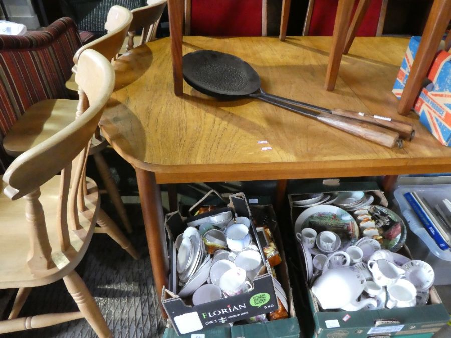 1970s Teak extending table and 6 matching chairs - Image 3 of 3