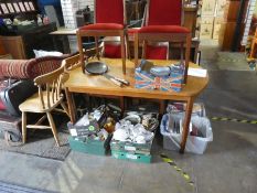1970s Teak extending table and 6 matching chairs