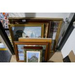 Collection of framed pictures to include oil on canvas, signed Y Costello, etc