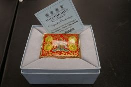 Halcyon Days enamel box celebration of 80th birthday of HM Queen Elizabeth II, limited edition, 12 o