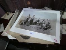 Collection of black and white photographs including reprints