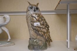 A large Royal Copenhagen figure of an Owl No. 1331, height 36cm