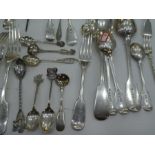 A large quantity of heavy silver flatware of various dates and makers. Including Georgian and Victor