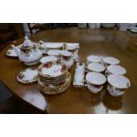 A small quantity of Royal Albert Old Country Roses teaware