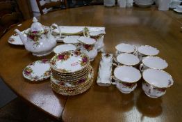 A small quantity of Royal Albert Old Country Roses teaware