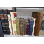 A Victorian photo album (empty) and sundry books