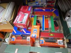 A box of Corgi box sets, cars, vans and lorries - all Royal Mail related