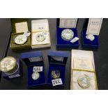 Halcyon Days enamel to include a Diana Memorial Fund Ltd edition No. 448 and other items (8)