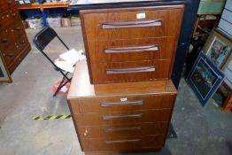 G-plan chest of 4 drawers and a matching G-plan bedside 3 drawer chest
