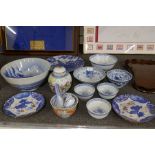 A quantity of Oriental, mainly Chinese blue and white items and others
