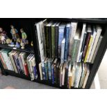 Three shelves of art reference books and others