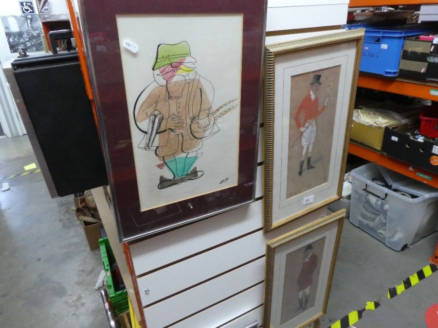 Two framed pictures of Huntsman initialed GIP 22 - Image 6 of 8