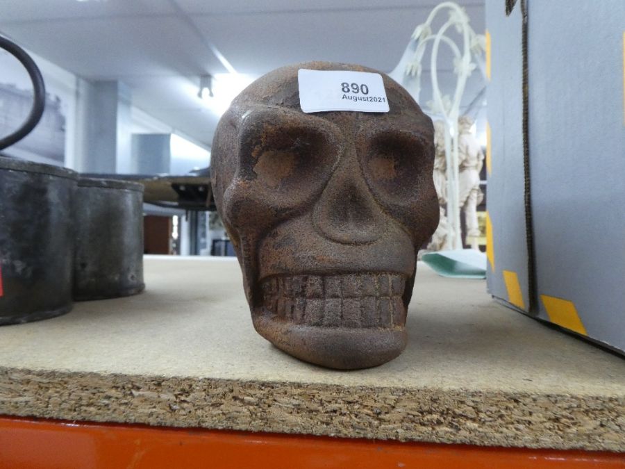 Cast iron skull - Image 2 of 2