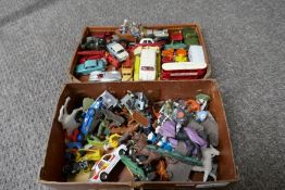 Mixed lot of unboxed Matchbox, Lesney and Corgi to include Chitty Chitty Bang Bang