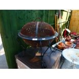 Small metal garden firepit