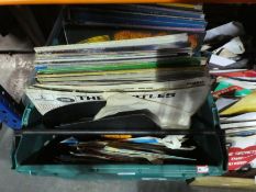A box of singles and a box of LPs, to include The Beatles, Roy Orbisons, Simply Red, Stevie Wonder,
