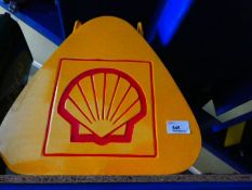 Triangular Shell petrol can