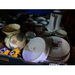 Four boxes of mixed china and glass, Royal Worcester, Minton, etc