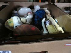 Four boxes of sundry items to include ornaments, vases, bowls, plates, trinket boxes, etc