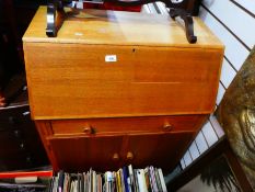 Large selection of eclectic furniture including Ercol style writing bureau, tables, mirrors, etc